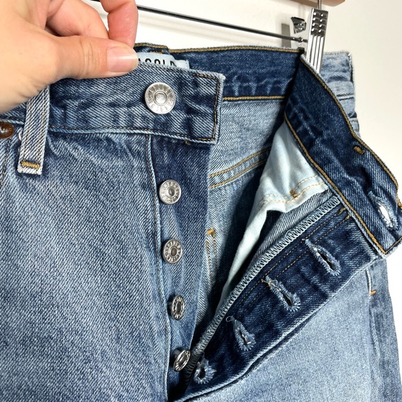 Agolde | Jamie Classic High Rise Distressed Jeans in Resolution 25 Raw Hem - Picture 4 of 11